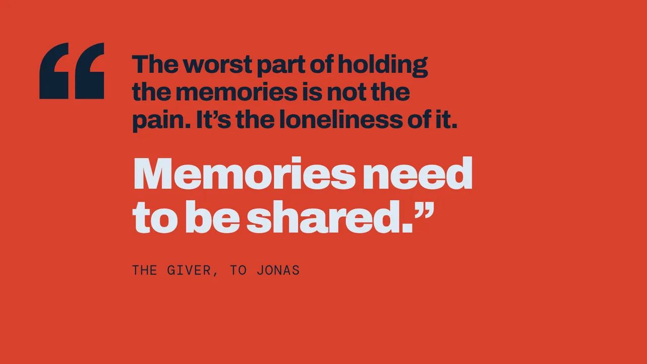 Another slide from The Giver by Lois Lowry.