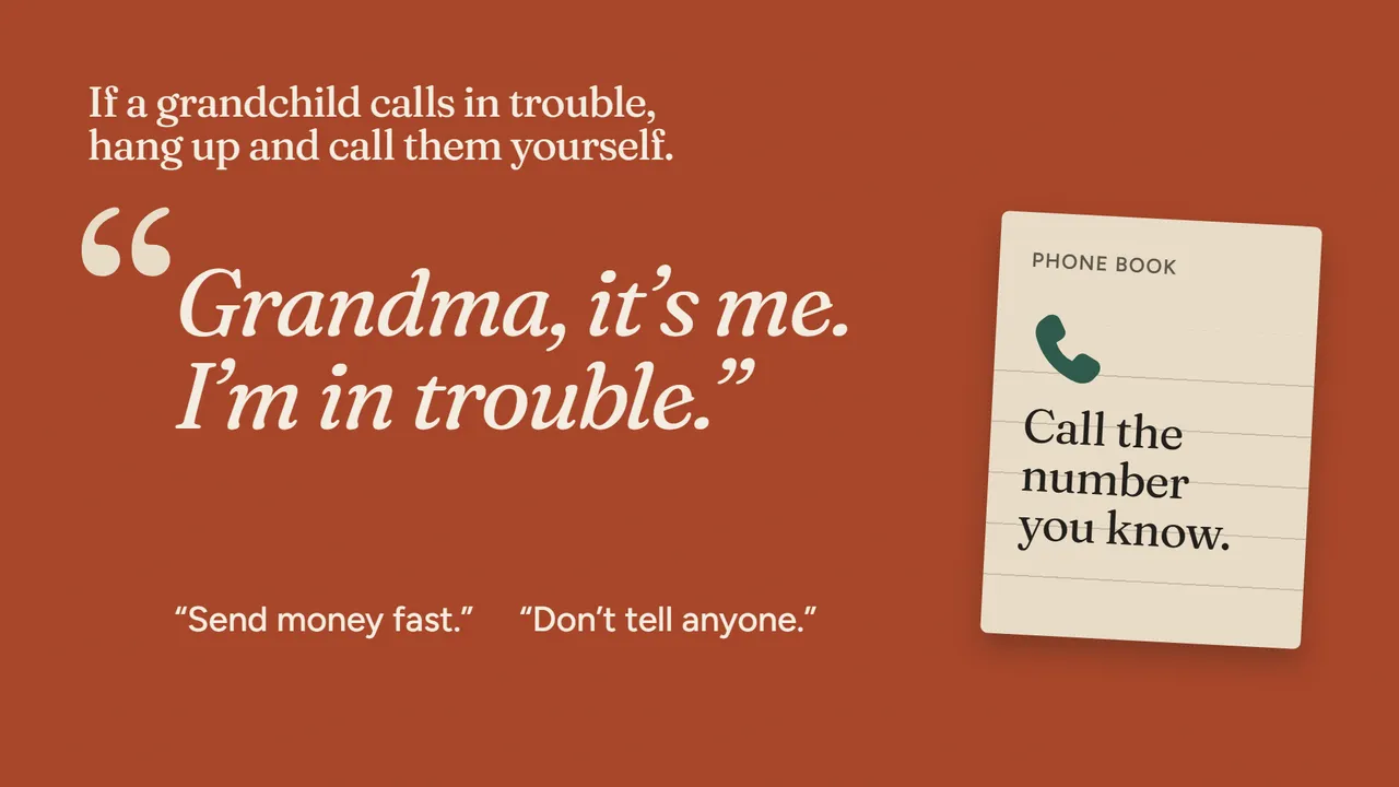 Another slide from Spotting scam calls and texts.