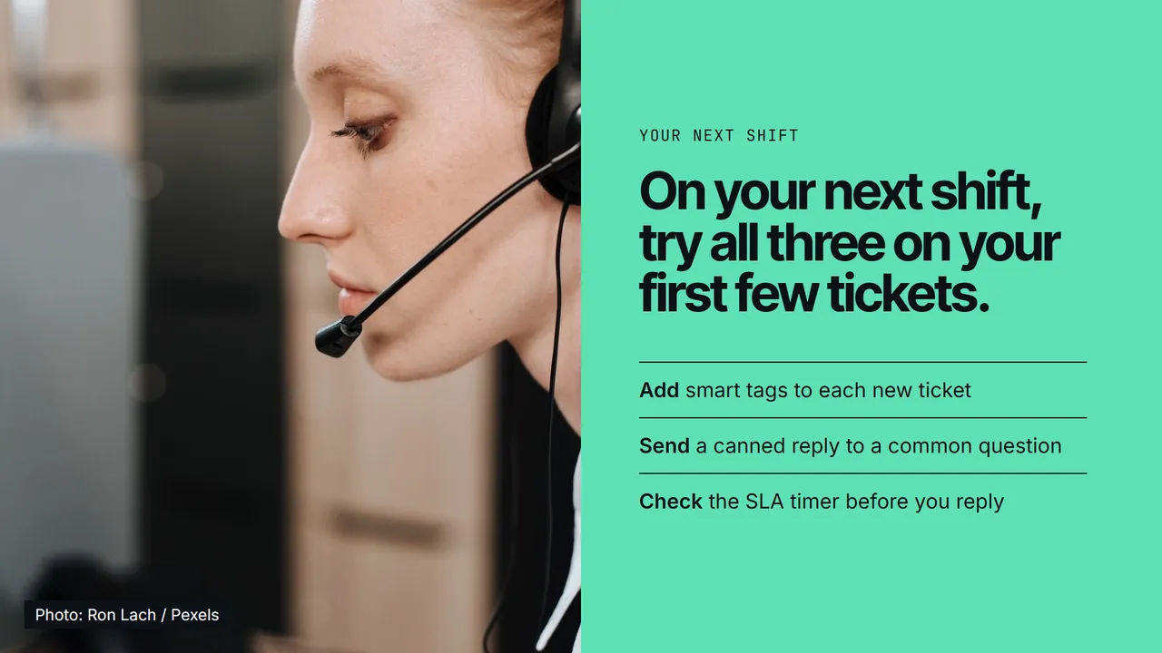 A later slide from The new ticket inbox.